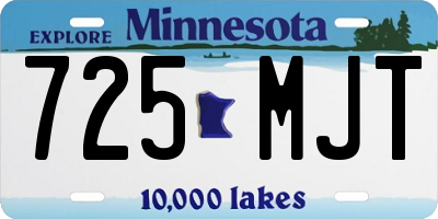 MN license plate 725MJT