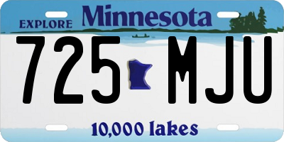 MN license plate 725MJU