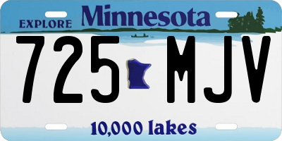 MN license plate 725MJV