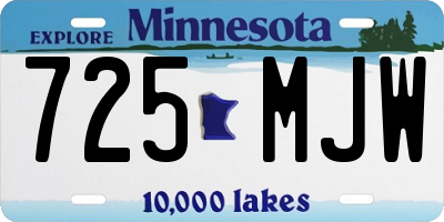 MN license plate 725MJW