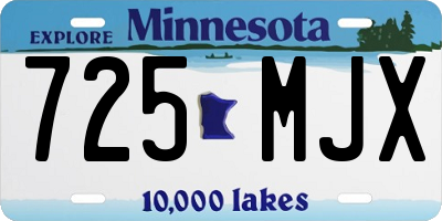 MN license plate 725MJX