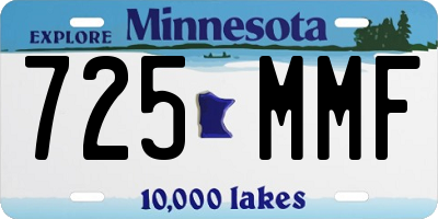 MN license plate 725MMF