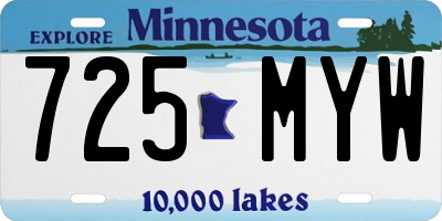 MN license plate 725MYW