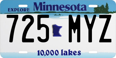 MN license plate 725MYZ