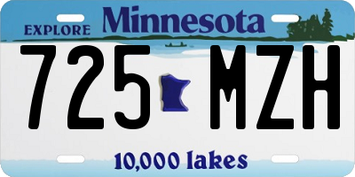 MN license plate 725MZH