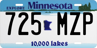 MN license plate 725MZP