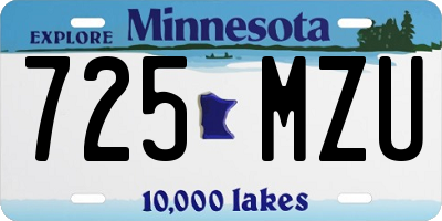 MN license plate 725MZU