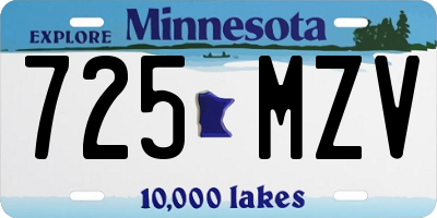 MN license plate 725MZV