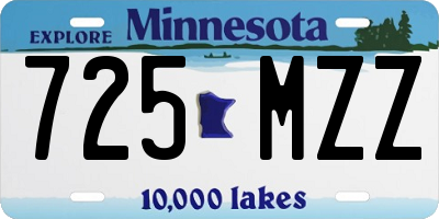 MN license plate 725MZZ