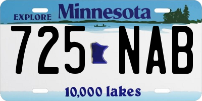 MN license plate 725NAB