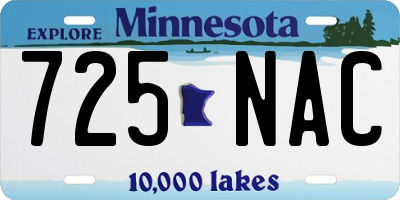 MN license plate 725NAC