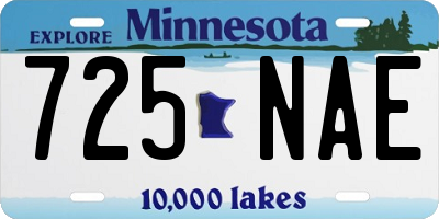 MN license plate 725NAE