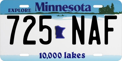 MN license plate 725NAF