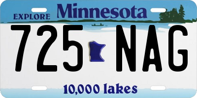MN license plate 725NAG