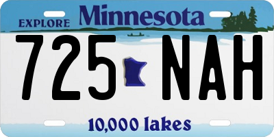 MN license plate 725NAH