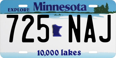 MN license plate 725NAJ