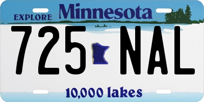 MN license plate 725NAL