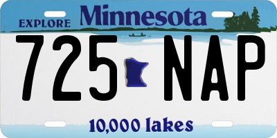 MN license plate 725NAP