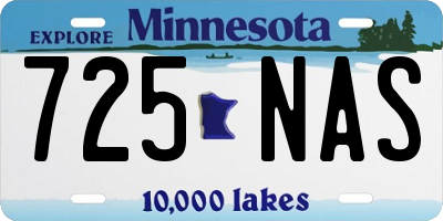 MN license plate 725NAS