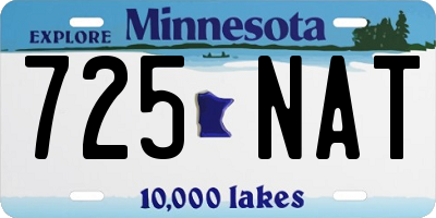 MN license plate 725NAT