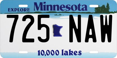 MN license plate 725NAW