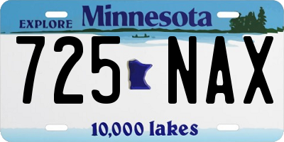 MN license plate 725NAX
