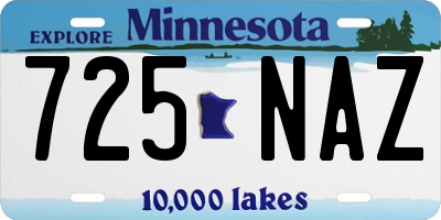 MN license plate 725NAZ