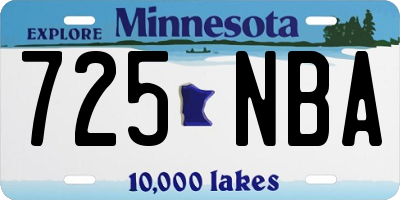 MN license plate 725NBA