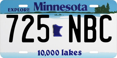 MN license plate 725NBC