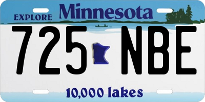 MN license plate 725NBE