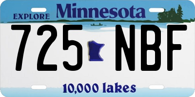 MN license plate 725NBF