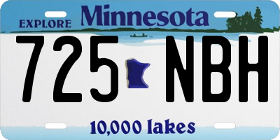 MN license plate 725NBH