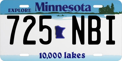 MN license plate 725NBI