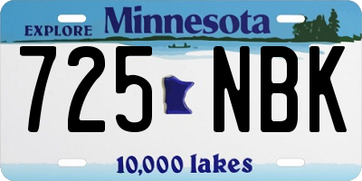 MN license plate 725NBK