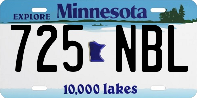 MN license plate 725NBL