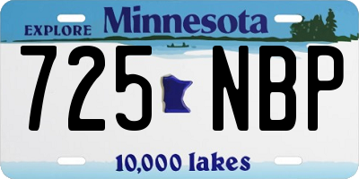 MN license plate 725NBP