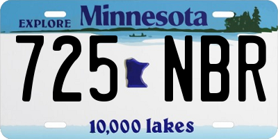 MN license plate 725NBR