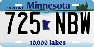 MN license plate 725NBW