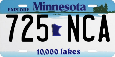MN license plate 725NCA