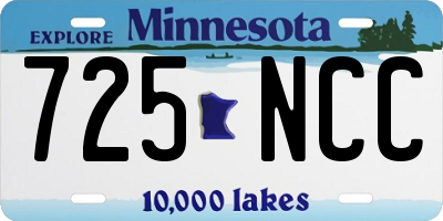 MN license plate 725NCC