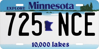 MN license plate 725NCE
