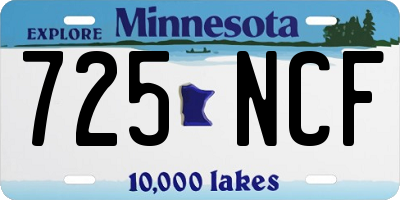 MN license plate 725NCF
