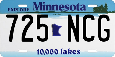 MN license plate 725NCG