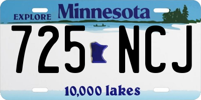 MN license plate 725NCJ