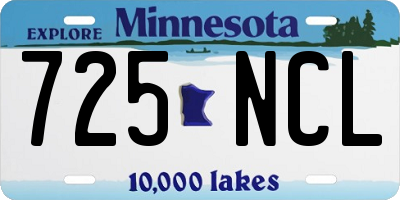 MN license plate 725NCL