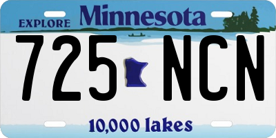 MN license plate 725NCN