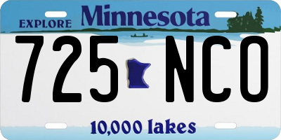 MN license plate 725NCO