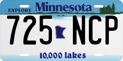 MN license plate 725NCP