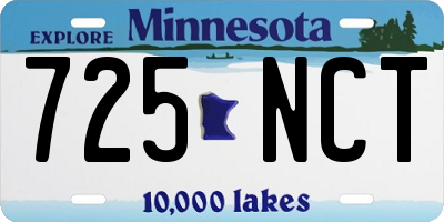 MN license plate 725NCT