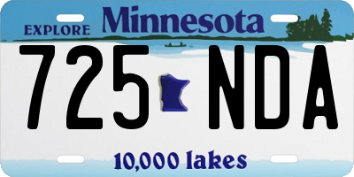 MN license plate 725NDA